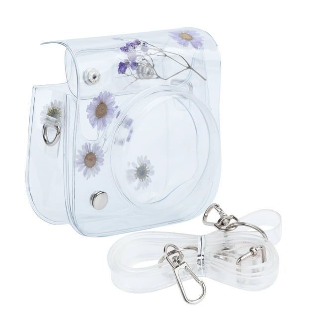 PVC Camera Storage Bag, Portable Detachable Dustproof Anti Scratch Clear Camera Case Bag Lightweight With Adjustable Shoulder Strap For Mini 11 Camera Purple