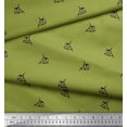 thumbnail image 2 of Soimoi Modal Satin Fabric Dot & Owl Bird Print Sewing Fabric Yard 42 Inch Wide, 2 of 3