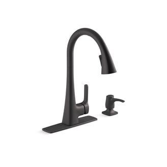 KOHLER Forte Widespread Bathroom Faucet - Sculpted Lever Handles, Polished Chrome, Includes Pop-Up Drain