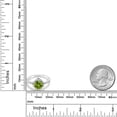 thumbnail image 4 of Gem Stone King 2.04 Cttw Green Peridot and Moissanite Solitaire Ring for Women in 925 Sterling Silver | Cushion Cut 7MM | Gemstone Birthstone | Available in Size 5, 6, 7, 8, 9, 4 of 5