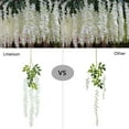 thumbnail image 5 of Babibeauty 24 Pack /43.3 inch /3.6ft White Wisteria Artificial Fake Flower Wisteria Vine Silk Hanging Garland Flowers Ratta Long Bush Flowers String for Wedding Party Garden Greenery Home Wall Decor, 5 of 7