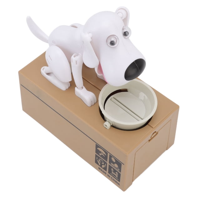 Dog Money Box, Innovative Puppy Money Bank For Saving Money For Children Over The Age Of 6 White Dog