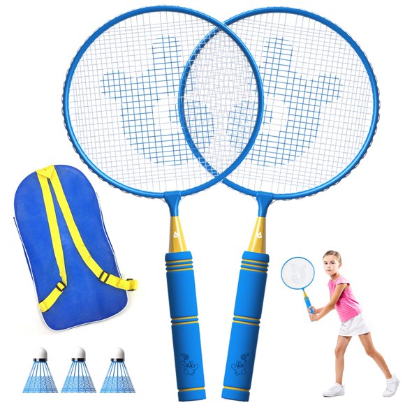 ¡UN LUGAR DE ALEGRÍA! Set de bádminton para niños con raquetas de 44 x 22 cm y bolsa