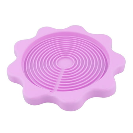 - Household Plastic Flower Designed Pot Pan Kettle Pad Heat Resistant Mat Purple