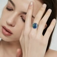 thumbnail image 5 of NUNCAD Malachite Blue Ring Oval Shape Ring 925 Sterling Silver Statement Ring Gift For Women, 5 of 5