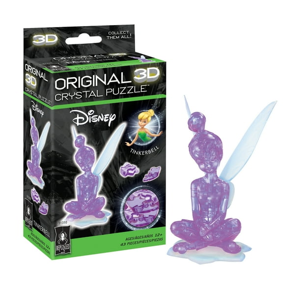 Tinkerbell Original 3D Crystal Puzzles from BePuzzled, Ages 12 and Up