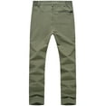 thumbnail image 2 of Taigaofy Men's Winter Fleece Lined Hiking Pants With Zip Pockets Waterproof Quick-Dry Travel Fishing Work Outdoor Pants Army Green M, 2 of 8