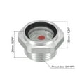 thumbnail image 2 of Air Compressor Oil Sight Glass 3/4" NPT Aluminum Oil Level Gauge, 2 of 10