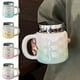 thumbnail image 1 of Taza de Café de Cerámica de 450 Ml con Asa | Vaso Térmico de Doble Pared para Bebidas Frías y Calientes | para Uso En Casa, Oficina y Cocina | Colores Rosa, Verde y Amarillo, 1 of 6