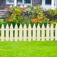 thumbnail image 3 of Modern Small Garden Fence Plastic Decorative Lawn Edging Border for Flower Bed Outdoor Patio 8x7 Inch Easy to Install Portable Durable Fence with Ground Stakes, 3 of 7