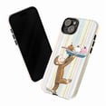 thumbnail image 3 of Cute Curious Monkey Ice Cream Sundae Phone Case, Retro Striped Dessert Design Protective Cover for iPhone 16 15 14 13 12 11 Pro Max Plus Mini, 3 of 6