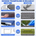 thumbnail image 5 of Outdoor Trampoline for Kids, Seizeen 12FT Kids Trampoline W/ Enclosure Net, Heavy-duty Rebounder Trampoline with Basketball Hoop, Ladder, Upgraded 4-W Support, 5 of 10