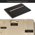 thumbnail image 3 of Portfolio Binder BLU MONACO de piel vegana negra para mujer, 3 of 7