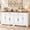White with Walnut Top, variant on 71'' Farmhouse Sideboard Buffet Cabinet with Storage, Kittchen Credenza Coffee Bar for Dining Room & Living Room, Blue