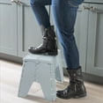 thumbnail image 3 of Simplify 2 Pack 12" Plastic Folding 1 Step Stool in Gray, 3 of 8