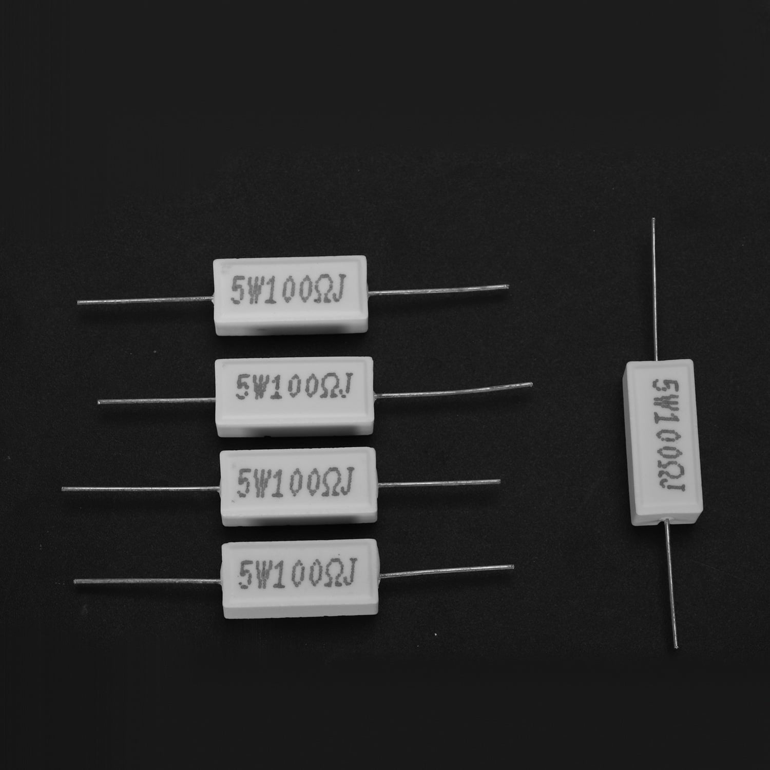 10x Wirewound Ceramic Cement Resistors 1-100 Ohm 5W Watt SK 
