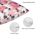 thumbnail image 5 of YFYANG Square Decorative Throw Pillow Case (Without Pillow Insert), Pink Flower Pattern Bedroom Sofa Car Cushion Cover, 12"x12", 5 of 9