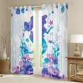 thumbnail image 2 of Erosebridal Kawaii Mermaid Curtains Pack of 2 (38x45), Princess Curtains for Living Room, Dreamy Ocean 30%-50% Black Out Curtains, Window Drapes Room Decoration, 2 of 6