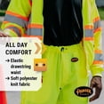 thumbnail image 3 of Pioneer Hi Vis Safety Traffic Work Pants for Men - Breathable Mesh Panels - Boot Access - Pockets - Class 3 - Yellow/Green, 3 of 9