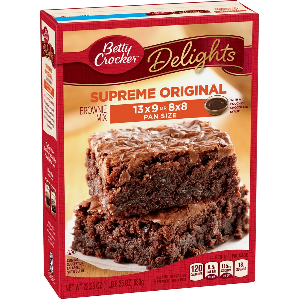Betty Crocker Delights Supreme Original Brownie Mix, 22.25 oz - Walmart