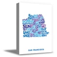 thumbnail image 1 of Awkward Styles City Map Canvas Wall Art San Francisco Home Decor Prints, 1 of 7