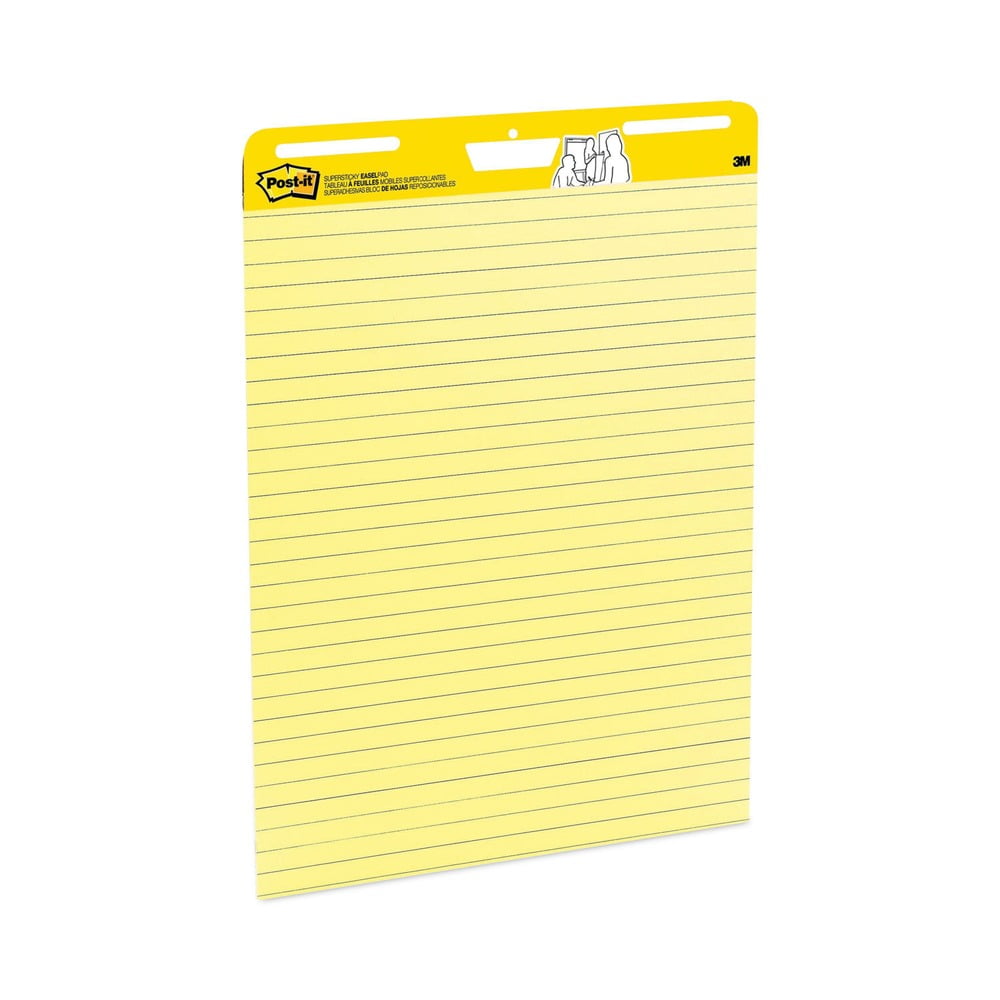 Post-it Easel Pads Super Sticky 561 25 X 30 Ruled Self Stick Easel Pads - Yellow (30 Sheets/Pad, 2 Pads/Carton)