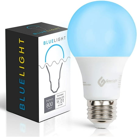 

GLI Blue Light Germicidal Light Bulb – 100% Safe Non-UV - Switches from Sanitizer to Std 800 Lumens Bulb – Portable Disinfection Screws into Any E26 Socket – Kills 99% Germs & Pathogens – Ozone Free
