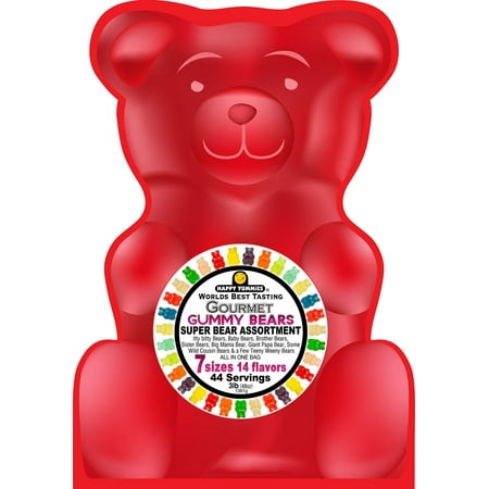 Happy Yummies Worlds Best Tasting Gourmet Gummies Super Bear Assortment (World's Best Tasting Gourmet Gummies)