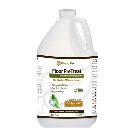 Coloring Concrete Floors PreTreat Floor Acid Cleaner and Etching Treatment for Ceramic Tiles, Concrete (1 GAL - Prof Grade) ()