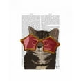 thumbnail image 3 of Fab Funky 20x24 Black Modern Framed Museum Art Print Titled - Kitten in Star Sunglasses, 3 of 5