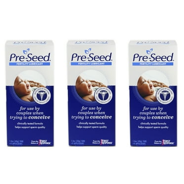 3 Pack Pre-Seed Fertility Conception Friendly Lubricant Plus 9 Applicators Each