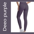 thumbnail image 5 of Celsior Compression Leggings High Waisted Leggings No Front Seam Leggings Fitness Sport Pants Smile Contour Activewear Tights Sculpting Yoga Fitness Pants Workout Yoga Pants Skin-Friendly Purple S, 5 of 5