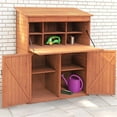 thumbnail image 3 of Leisure Season Wood Storage Cabinet with Drop Table in Medium Brown, 3 of 7
