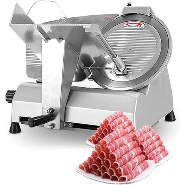 Kolice Trancheuse de Viande Semi-Automatique Électrique -270W, Carbone Premium, Épaisseur Réglable, design Antidérapant et Verrouillage Enfant pour Sécurité, Faible Bruit pour Maison et Restaurant