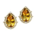 thumbnail image 2 of Tommaso Design� Pear Shape 10x7mm Genuine Citrine Earrings, 2 of 9