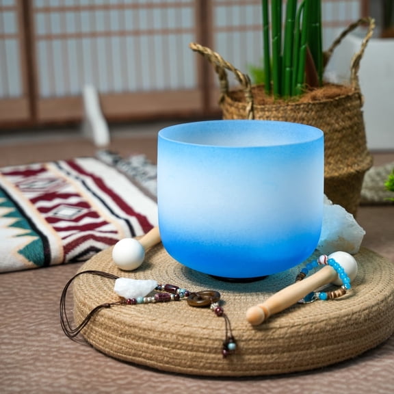Crystal Singing Bowl 8 inch G NOTE for Healing Mindfulness Meditation Yoga