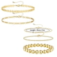 thumbnail image 2 of Gold Ankle Bracelets for Women Anklet Cross Layered Anklet Set, Women Fashion Jewelry, 2 of 5