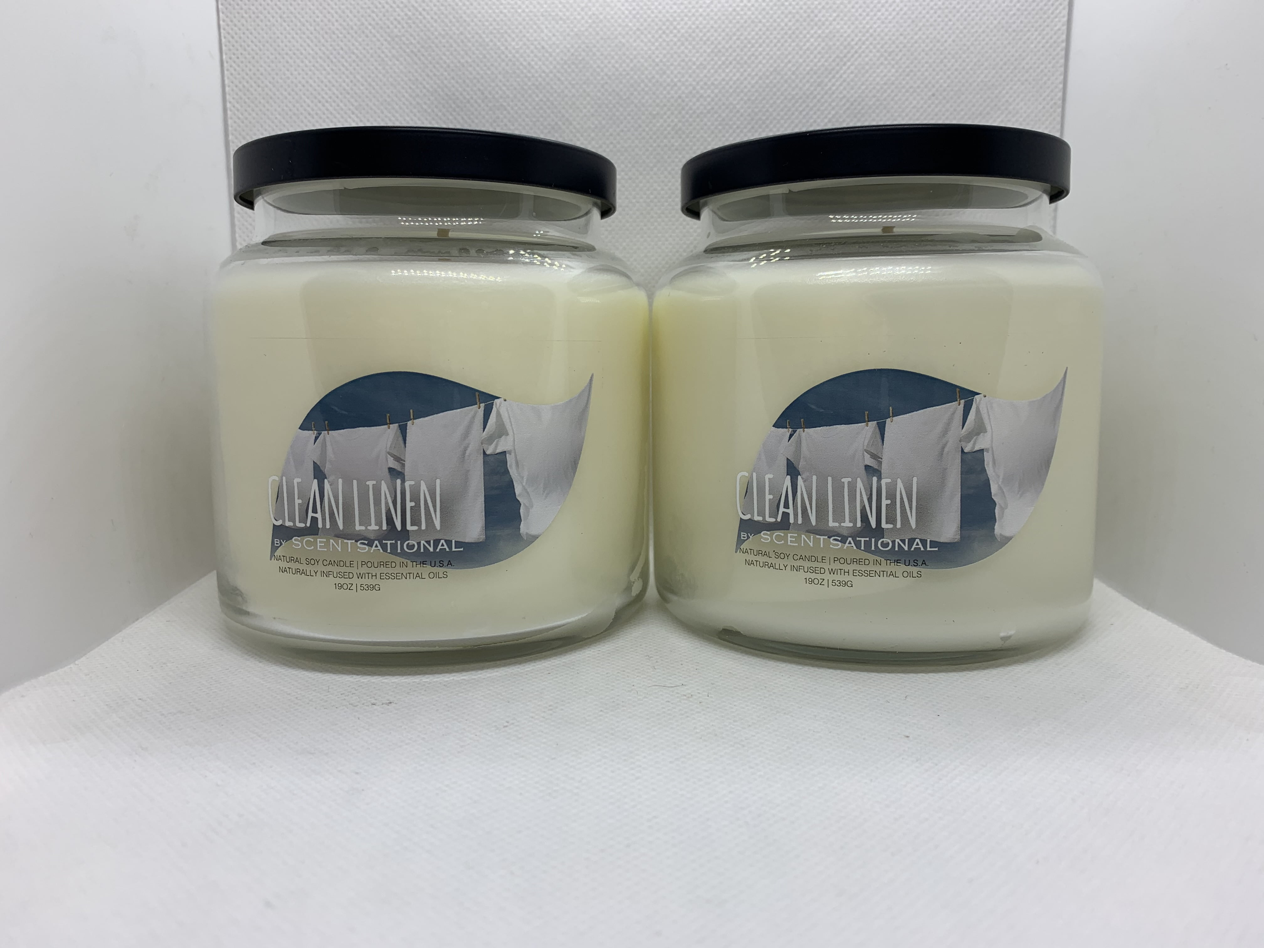 CLEAN LINEN Fragrance 14 oz. Scentsational Natural Soy Candle