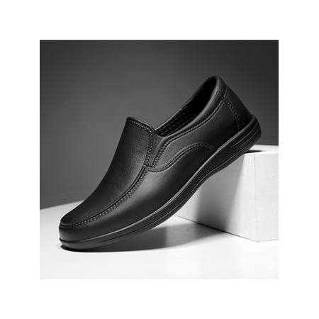 

GENILU Non-slip kitchen Chef shoes for Mens Oilproof Waterproof Safety Shoes Slip on Work Boots