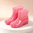 thumbnail image 2 of XUNKUSGA Womens Rain Boots Waterproof Anti-Slip Ankle Rain Boots Fashion Polka Dot Pull On Short Rain Boots for Daily Rainy Wear,6, 2 of 6