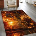 Cabin Styel Rug Autumn Log Cabin Area Rugs 2.7x5ft Rustic Country Stone Path String ...
