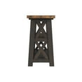 thumbnail image 4 of Bowery Hill Transitional 55" Solid Wood Sofa Table Black Stain and Natural, 4 of 7