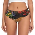thumbnail image 1 of Fotbe Sleeping Cat Flowers Calzones Estampados para Mujer – Ropa Interior de Algodón, Cómoda, Suave y Elástica-X-Small, 1 of 6