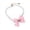 Pink, variant on Dog Pearl Necklace with Big Bow Charm, Fancy Pearls Jewelry Collar for Small Dogs, Puppy Cat Wedding Collar, Rhinestone Kitten Necklace for Birthday Parties, Cute Girl Outfits Accessories