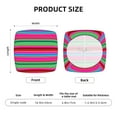 thumbnail image 5 of Fuzoiu Colorful Mexican Stripes Print Square Cushion Cover,Couch Cushion Covers, Stretch Seat Slipcover for Dining Chairs, Banquets, and Home Decor-Four Pieces, 5 of 7