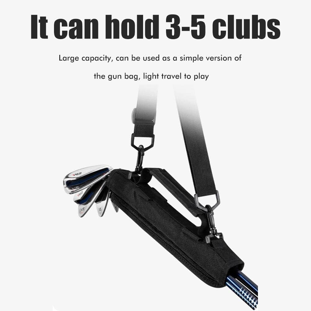 unbranded Lightweight Golf Bag, Portable Design for 5 Clubs with Adjustable Shoulder Straps, Mini Bag for Travel and Training