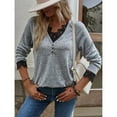 thumbnail image 3 of Top De Jersey Para Mujer, Prendas De Punto De Encaje Para Mujer, Lavable A Máquina Para El Trabajo Para La Oficina ANGGREK EG1711, 3 of 8