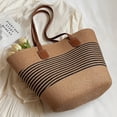 thumbnail image 4 of Bolso Hombro para Mujer Con Tejido A Rayas Hecho Mano Playa, 4 of 9