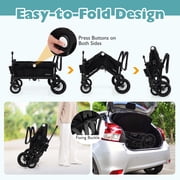 Infans Wagon Stroller for 2 Kids Push Pull Double Stroller with Adjustable Handle