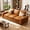 Brown-3 seat, variant on JULY'S SONG 85" Luxury Modern Sofa Couch for Living Room with Deep Seat, 2 Seater Linen Loveseat for Bedroom, Comfy Love Seat for Apartment, White